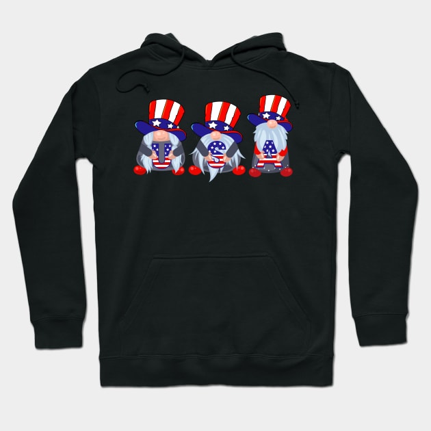 Funny 4th of july gnome Hoodie by LIFUA